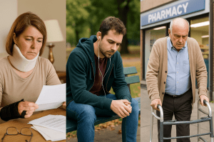 A visual representation of common SSDI disabilities including musculoskeletal pain, mental health conditions, and neurological disorders.