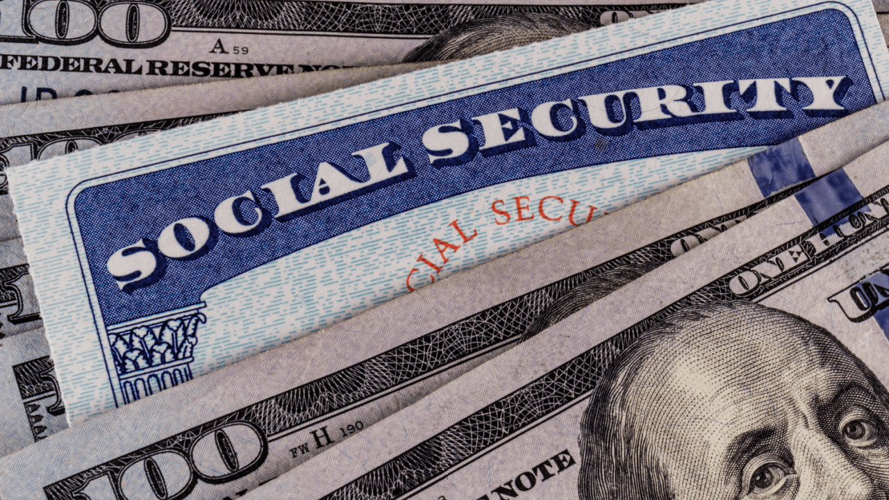 Social Security card and dollar bills illustrating what is the maximum monthly payment for Social Security disability