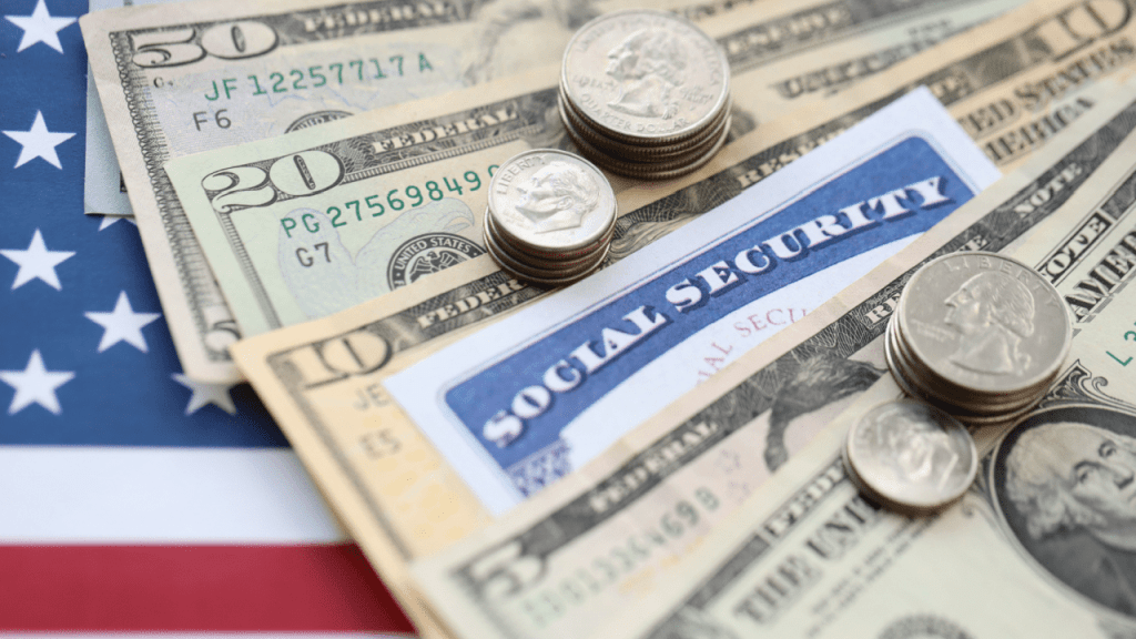 Can I get a tax refund if my only income is Social Security – Social Security card with cash and coins on American flag