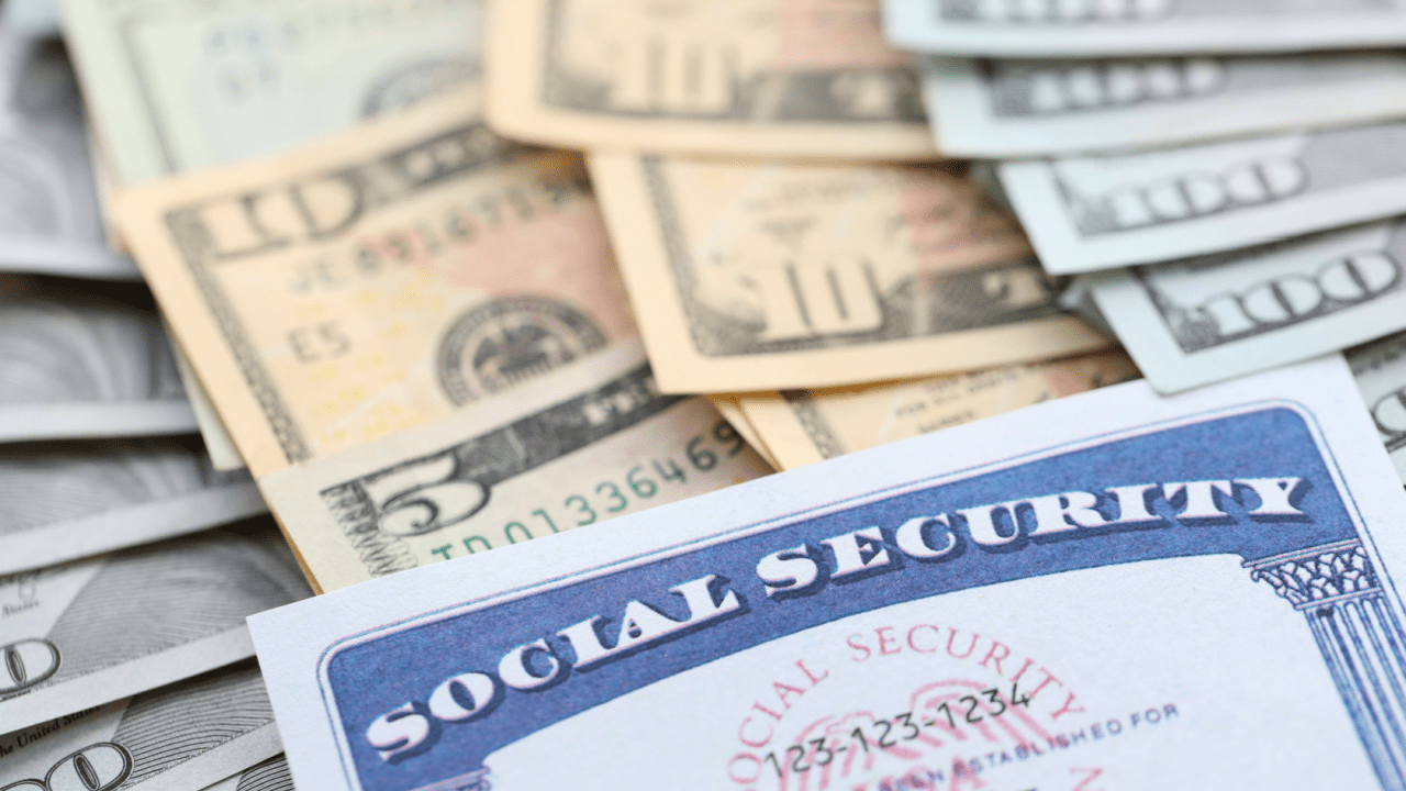 Social Security card with money showing how much you can make without affecting SSI disability benefits