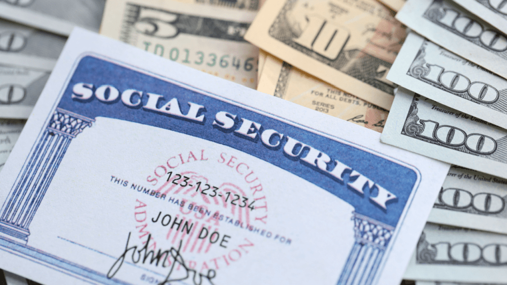 Social Security card with cash representing what is the maximum monthly benefit for Social Security disability payments
