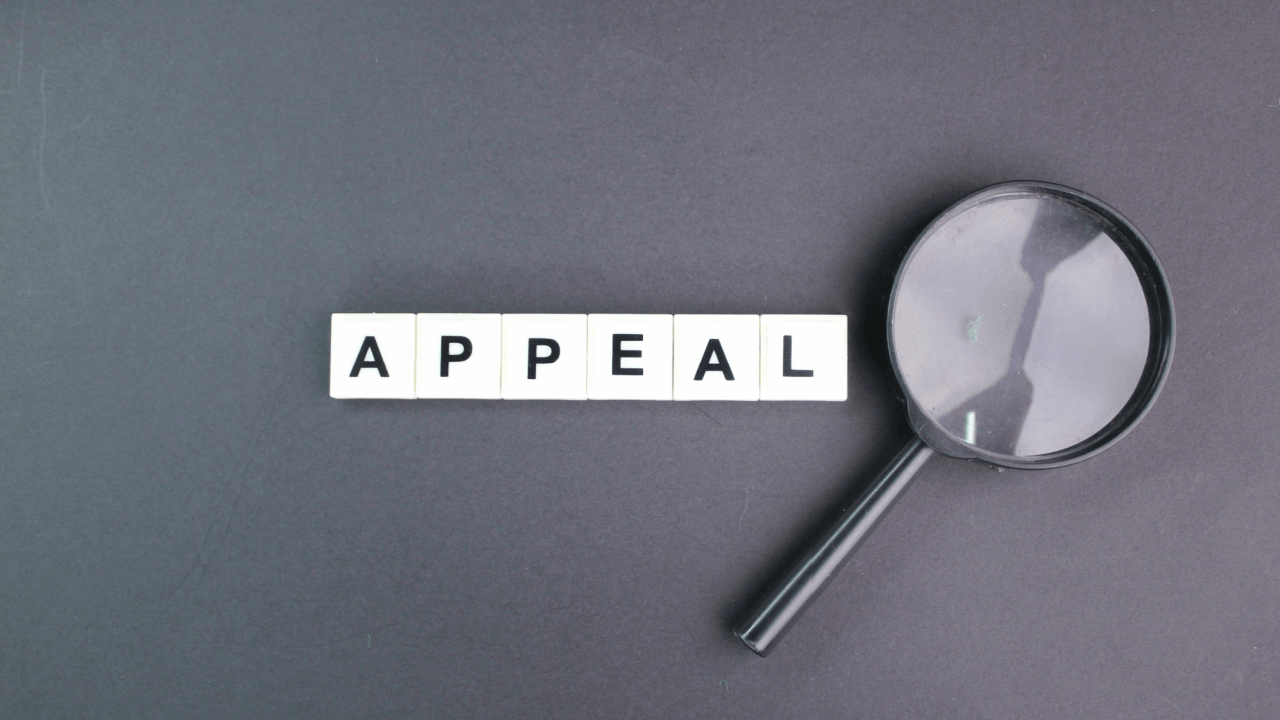 Letter blocks spelling APPEAL with magnifying glass showing what is the timeline for reconsideration appeals process