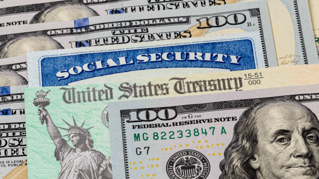 Social Security card with Treasury checks and currency illustrating why SSDI approval is harder than SSI