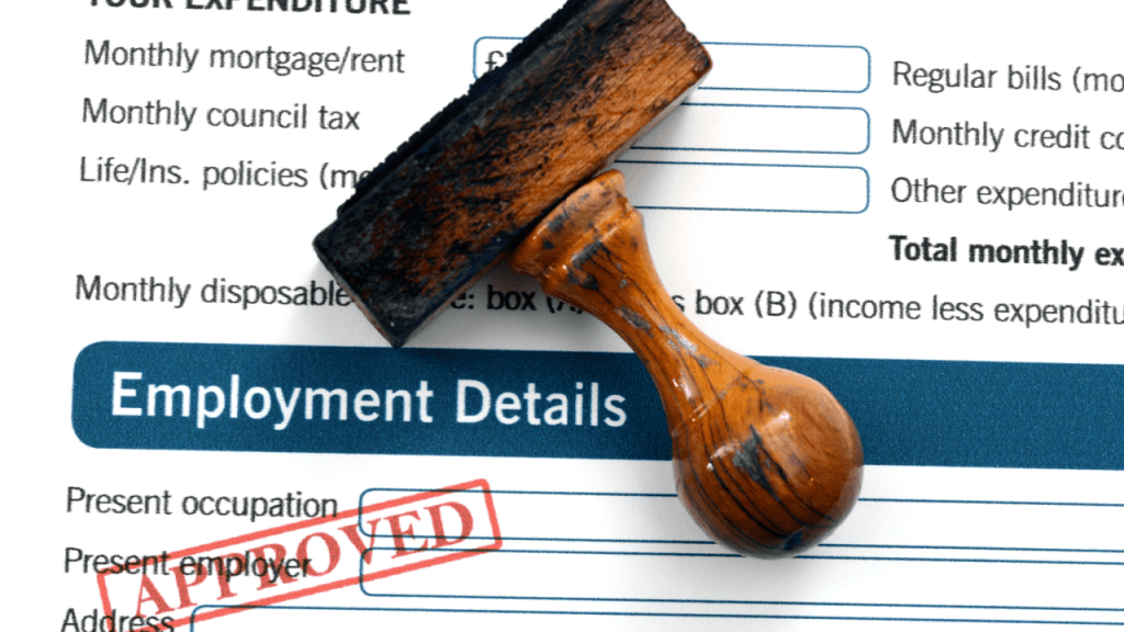 Current SSDI approval rates explained 2026 with approved stamp on employment details form