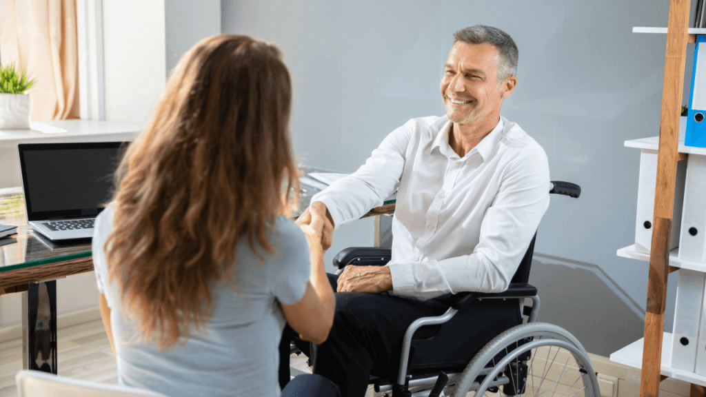 First time SSDI approval statistics consultation with disability attorney and applicant discussing Social Security benefits